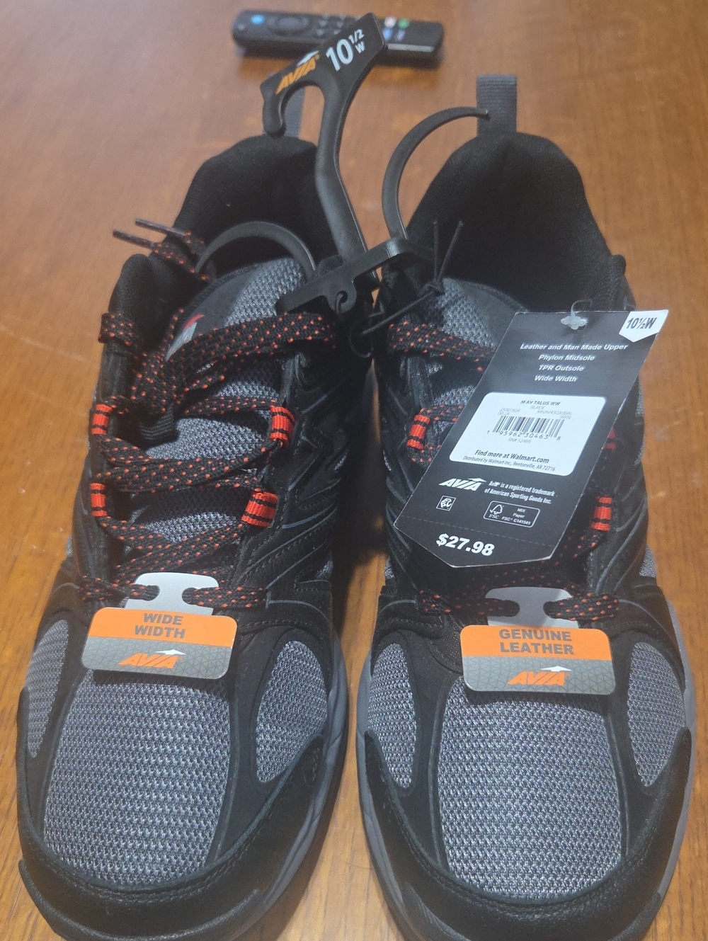 Avia Men’s Athletic Shoes - Black, Gray & Red Accent